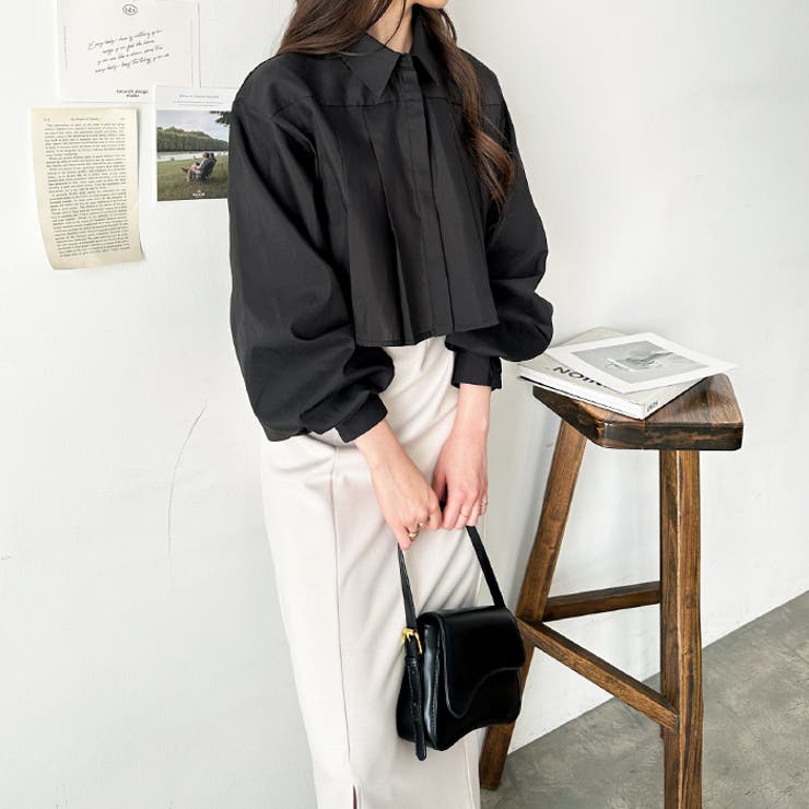 ブラウス シャツ Julia Pleated Shirt プリーツショートシャツ レディース セール】Julia Pleated Shirt プリーツショートシャツ（シャツ