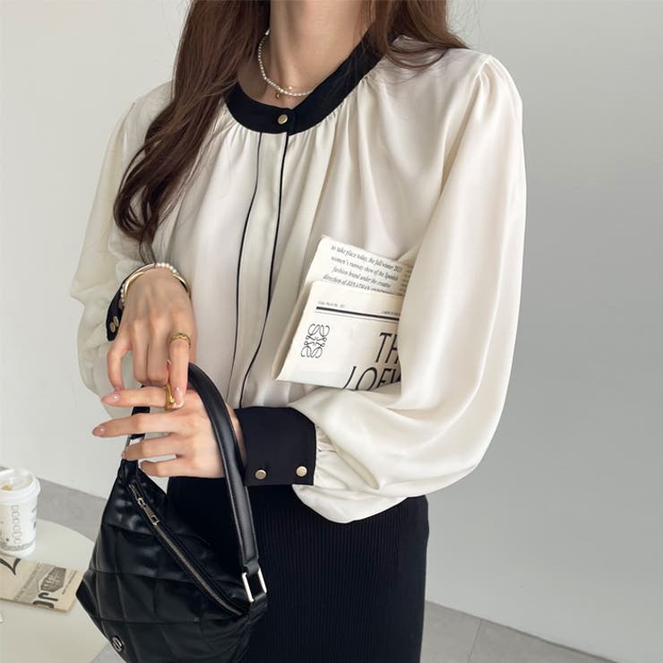 前後２ＷＡＹバイカラーブラウス | GeeRA | 詳細画像2 