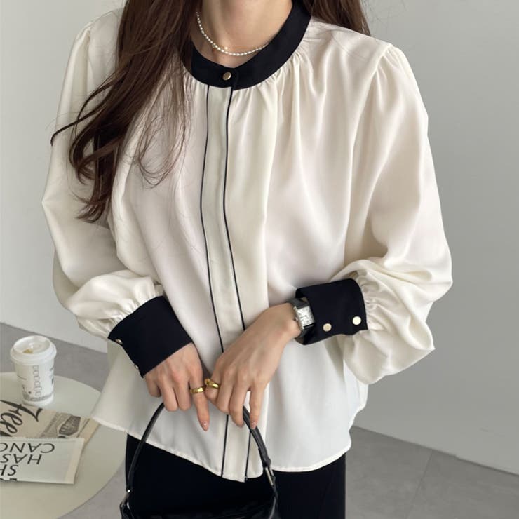 前後２ＷＡＹバイカラーブラウス | GeeRA | 詳細画像4 