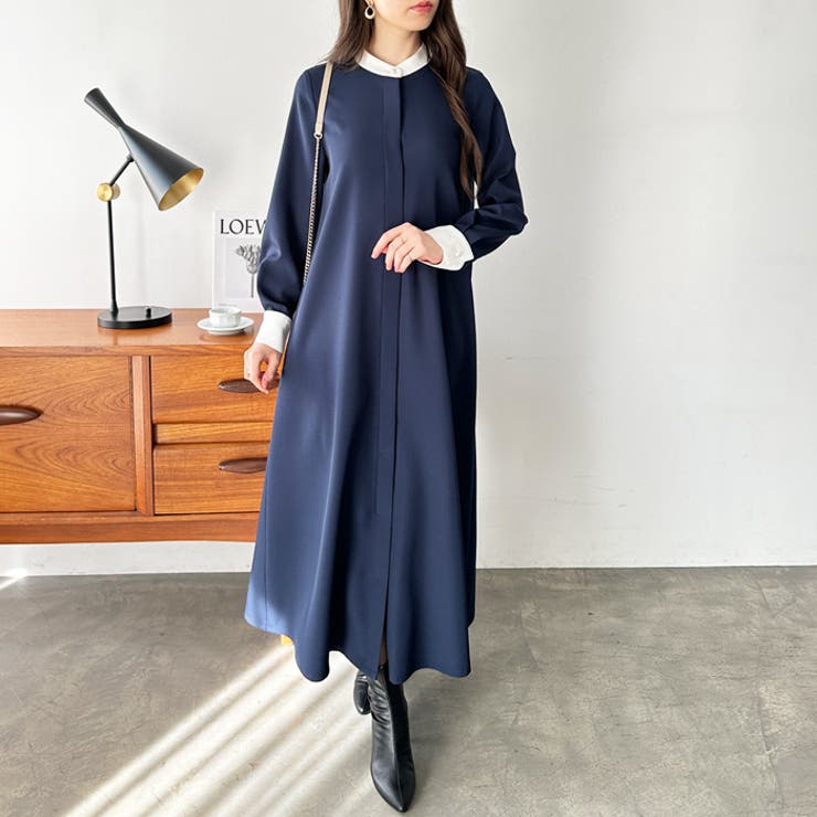 Ａラインバイカラーワンピース | GeeRA | 詳細画像8 