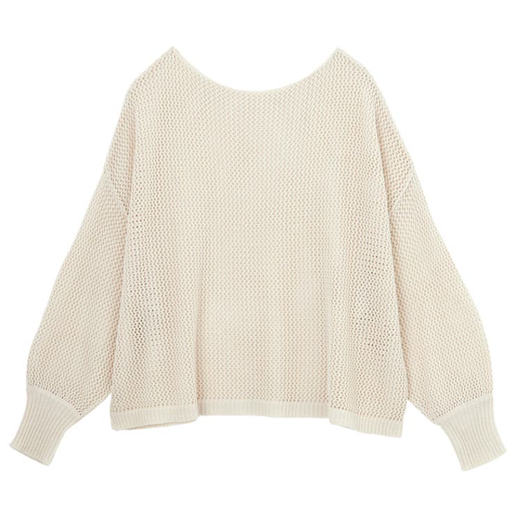 リネン調メッシュニットプルオーバー | GeeRA | 詳細画像29 