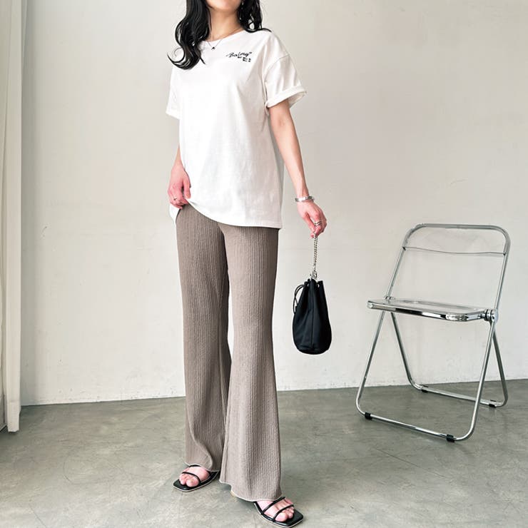 セルフカット美脚魅せセミフレアパンツ | GeeRA | 詳細画像32 