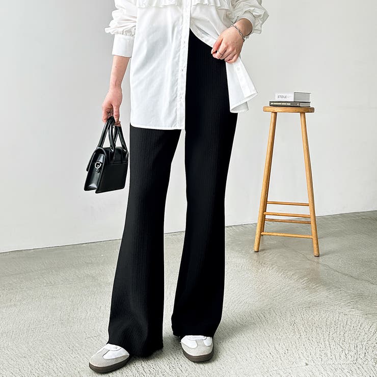 セルフカット美脚魅せセミフレアパンツ[品番：GERW0010579]｜GeeRA