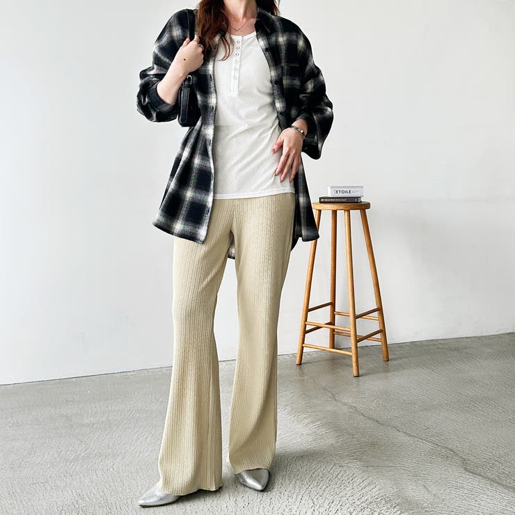 セルフカット美脚魅せセミフレアパンツ[品番：GERW0010579]｜GeeRA