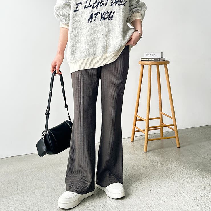 セルフカット美脚魅せセミフレアパンツ[品番：GERW0010579]｜GeeRA