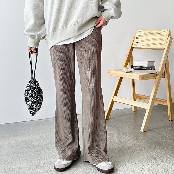 セルフカット美脚魅せセミフレアパンツ[品番：GERW0010579]｜GeeRA