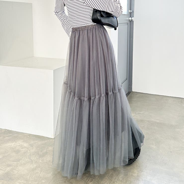 ブルレア bluelea チュールティアードスカート long 9/26(FRI)21:00