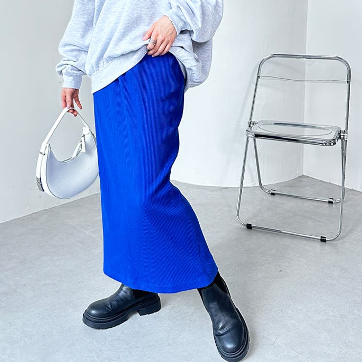 GeeRA スカート 「新色追加」すっきり見え！リブタイトロング