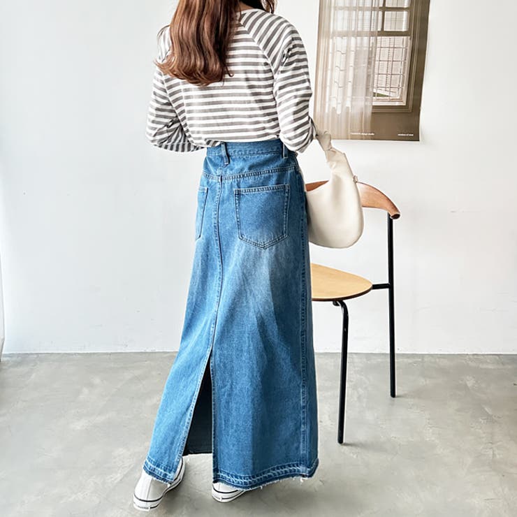 バックスリットデニムロングスカート | GeeRA | 詳細画像21 