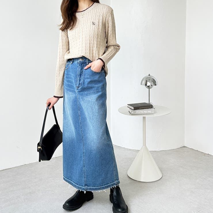 バックスリットデニムロングスカート[品番：GERW0010584]｜GeeRA（ジーラ）のレディースファッション通販｜SHOPLIST（ショップリスト）