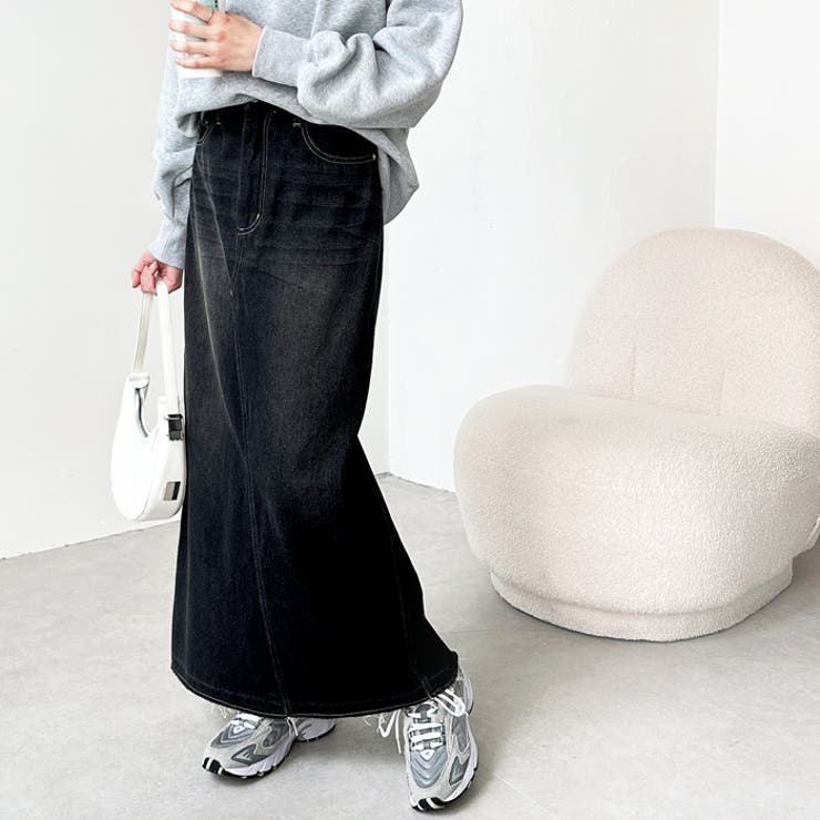 バックスリットデニムロングスカート[品番：GERW0010584]｜GeeRA