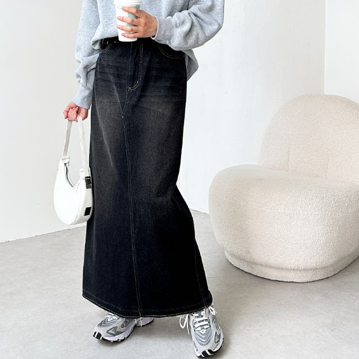 バックスリットデニムロングスカート[品番：GERW0010584]｜GeeRA
