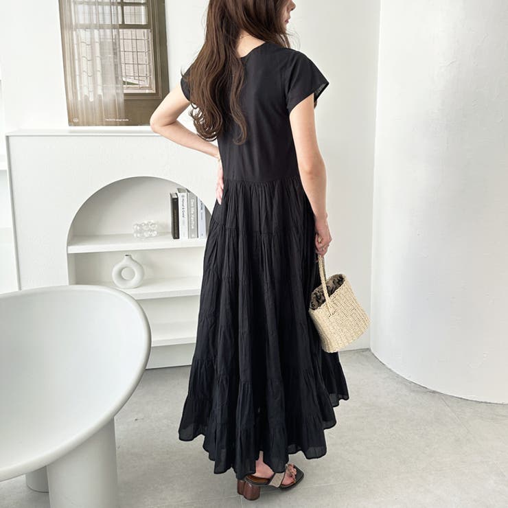 涼やかインド綿ボリュームティアードワンピ | GeeRA | 詳細画像13 