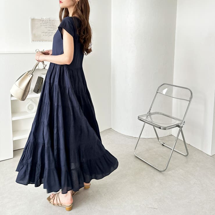 涼やかインド綿ボリュームティアードワンピ | GeeRA | 詳細画像6 