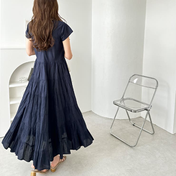 涼やかインド綿ボリュームティアードワンピ | GeeRA | 詳細画像7 