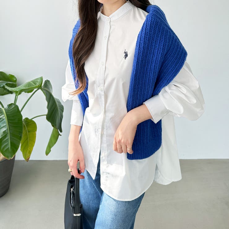 2024新発 U．S． POLO ASSN．】バンドカラーシャツ[品番 アクセサリー