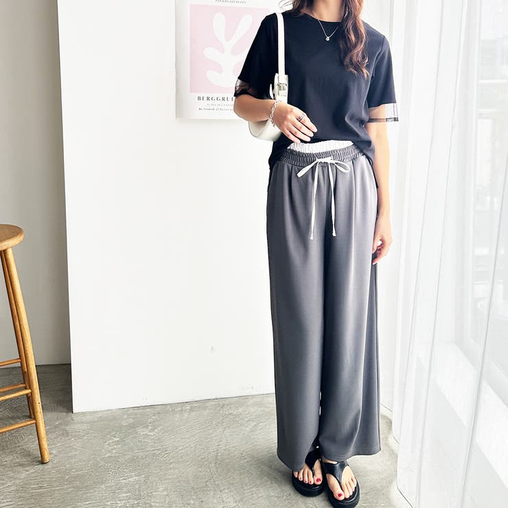 綿１００％袖シアー切替シルケットＴシャツ | GeeRA | 詳細画像13 