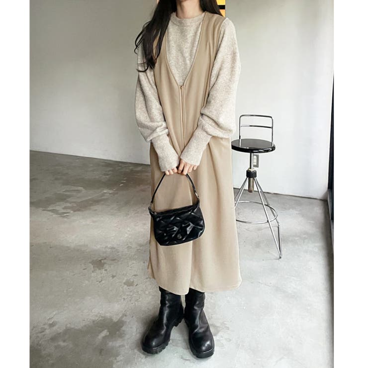 セット♡ジレ、ワンピ 3WAYジップデザインジレワンピース[品番：GERW0010646]｜GeeRA