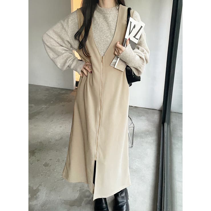3WAYジップデザインジレワンピース[品番：GERW0010646]｜GeeRA