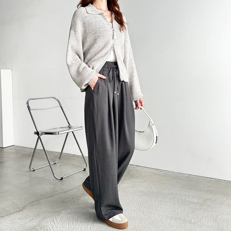 上品見え！ダブルタックワイドイージーパンツ | GeeRA | 詳細画像16 
