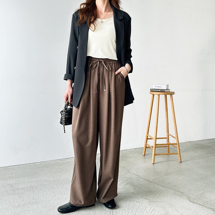 上品見え！ダブルタックワイドイージーパンツ | GeeRA | 詳細画像30 