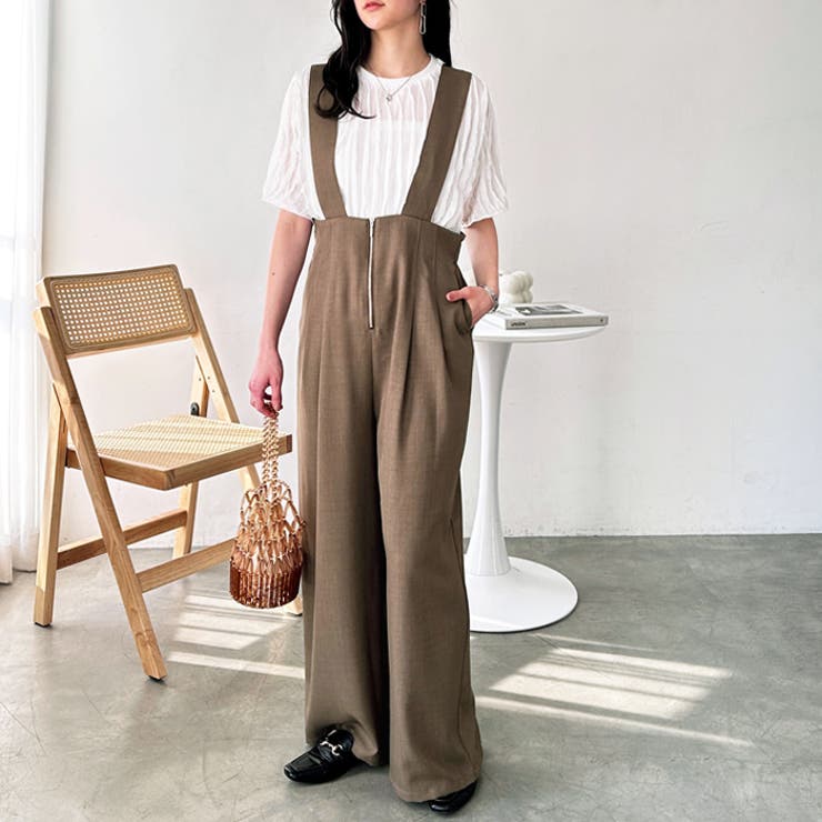 フロントジップハイウエストサロペット | GeeRA | 詳細画像49 