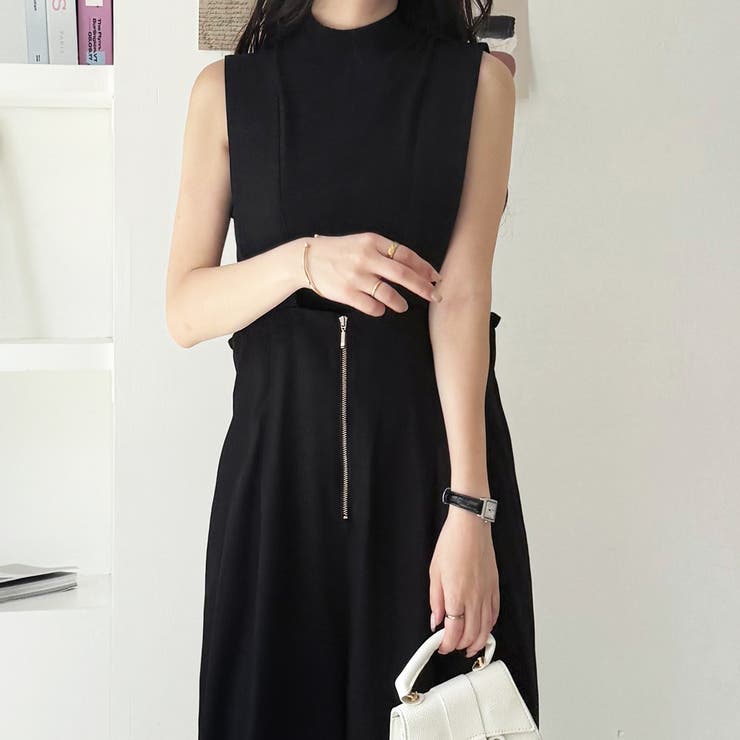 フロントジップハイウエストサロペット | GeeRA | 詳細画像13 