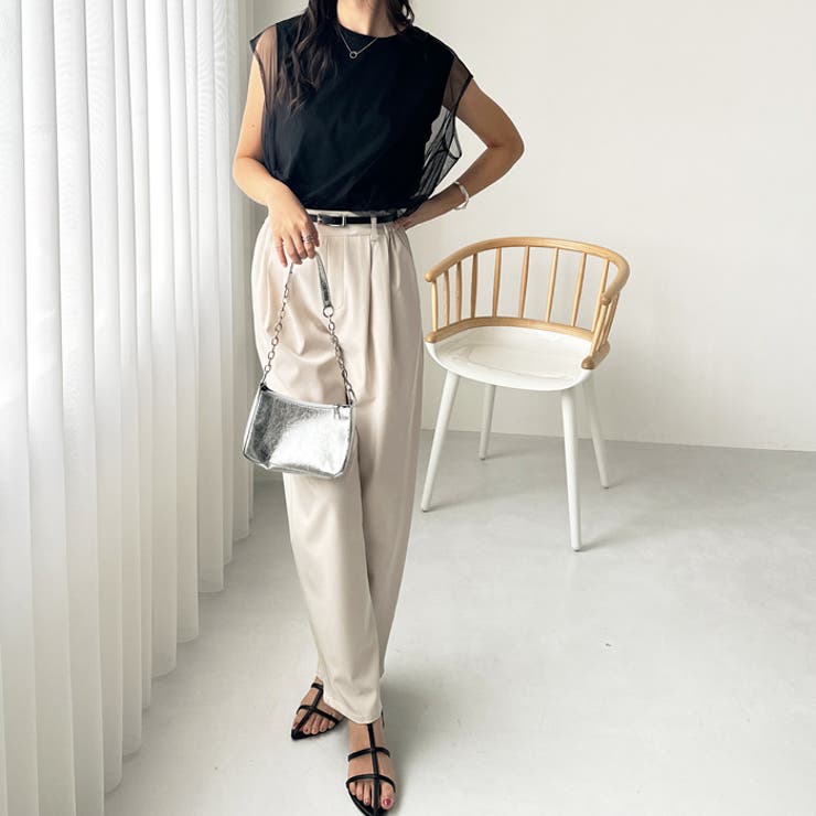 チュールカバーフレンチスリーブカットソー | GeeRA | 詳細画像15 