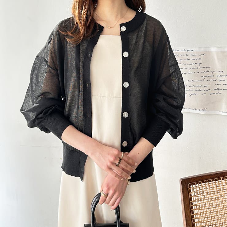 洗える】KNIT BASIC クルーネック カーディガン （カーディガン
