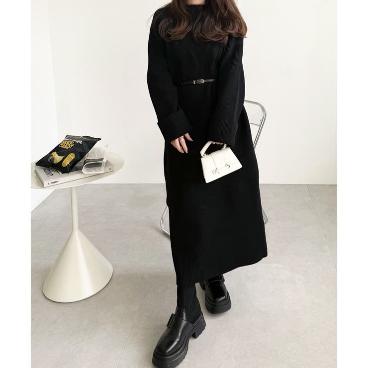 前後２ＷＡＹハーフジップニットワンピース | GeeRA | 詳細画像9 