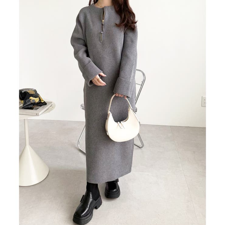 前後２ＷＡＹハーフジップニットワンピース | GeeRA | 詳細画像23 