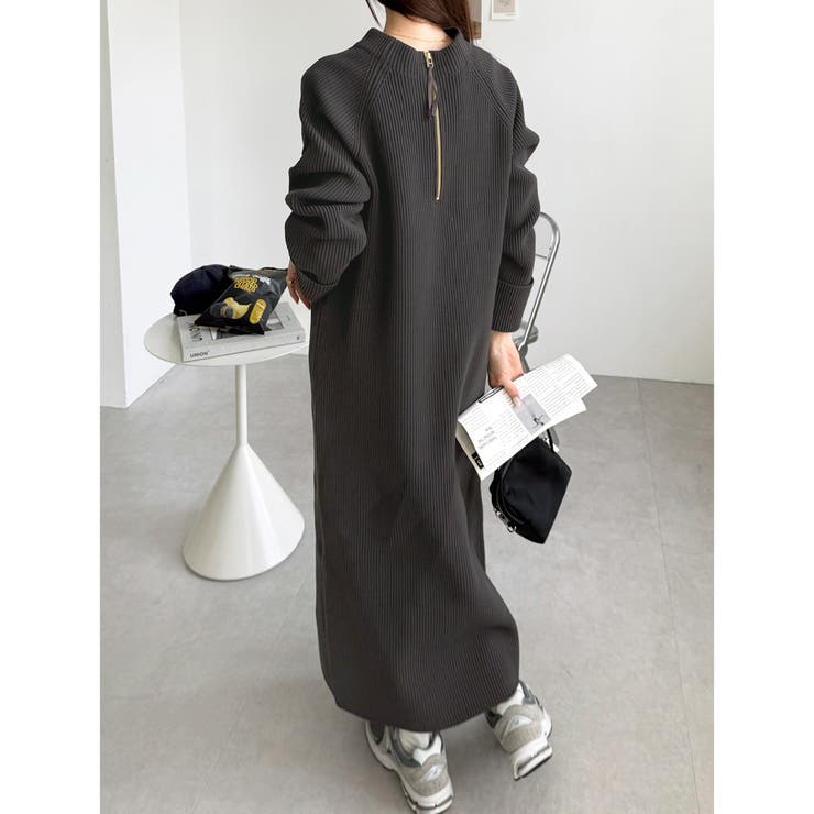 前後２ＷＡＹハーフジップニットワンピース | GeeRA | 詳細画像34 