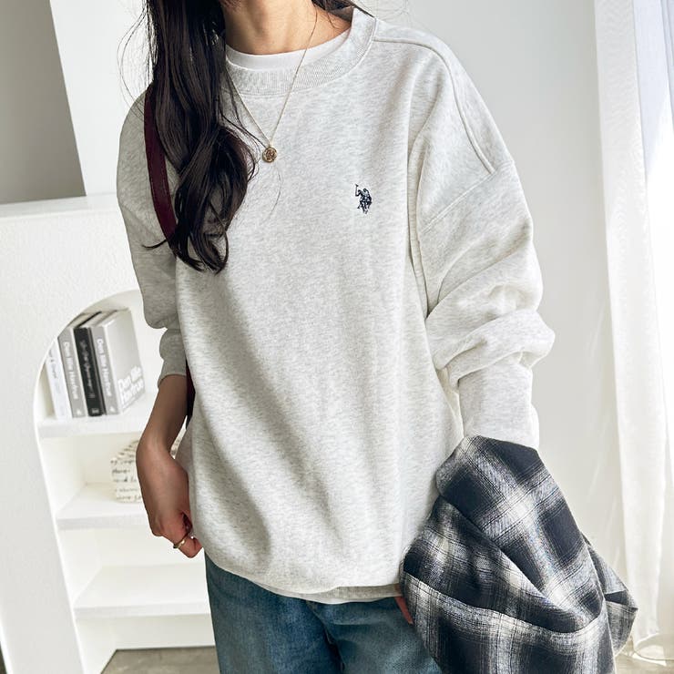 オートミール | 【Ｕ．Ｓ． ＰＯＬＯ ＡＳＳＮ．】表ピーチ裏起毛スウェット | GeeRA
