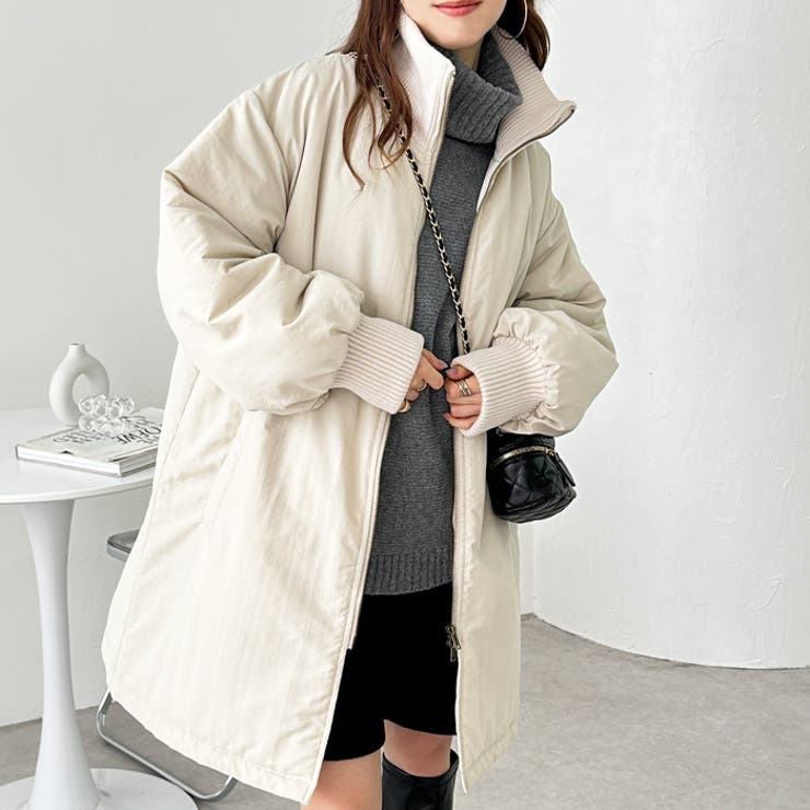 スタンドカラー裏キルティングコート[品番：GERW0010749]｜GeeRA