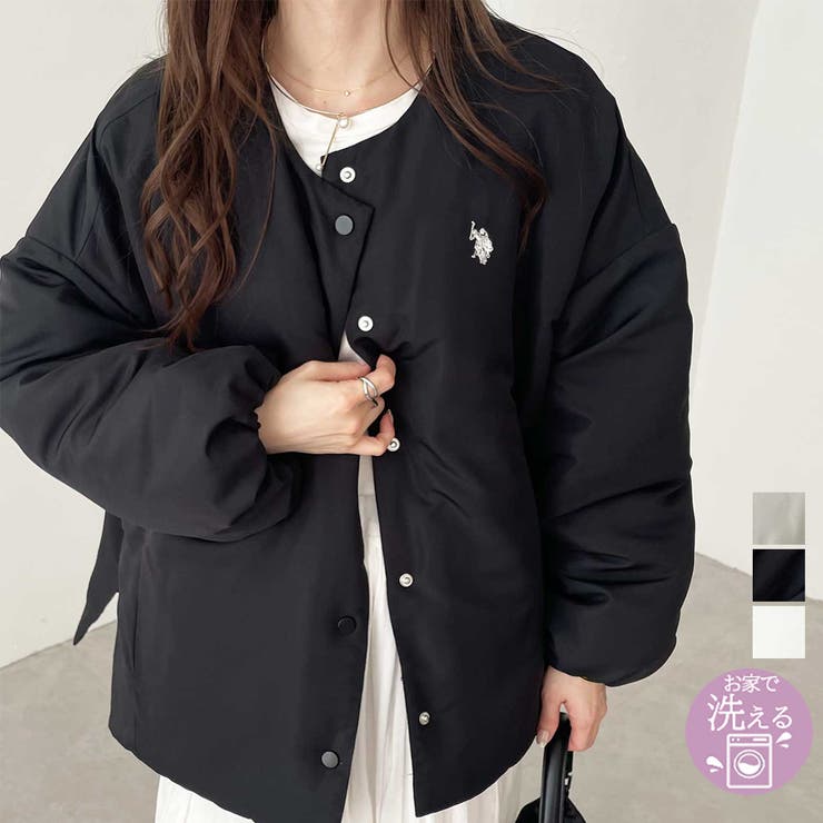 【Ｕ．Ｓ． ＰＯＬＯ ＡＳＳＮ．】ノーカラー中わたブルゾン | GeeRA | 詳細画像1 