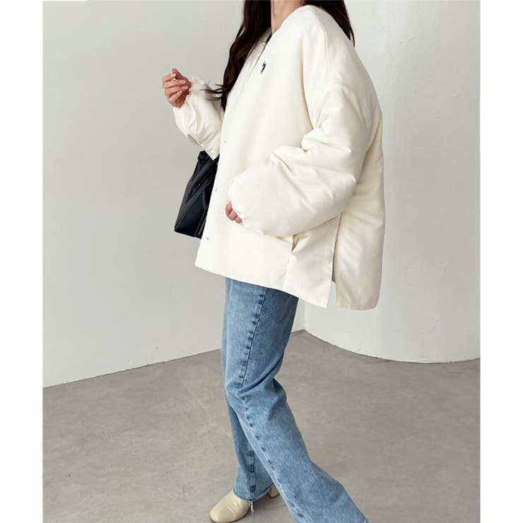【12月スーパーSALE 15％OFF】 U．S． ASSN．】ノーカラー中わたブルゾン[品番 POLO デッキ