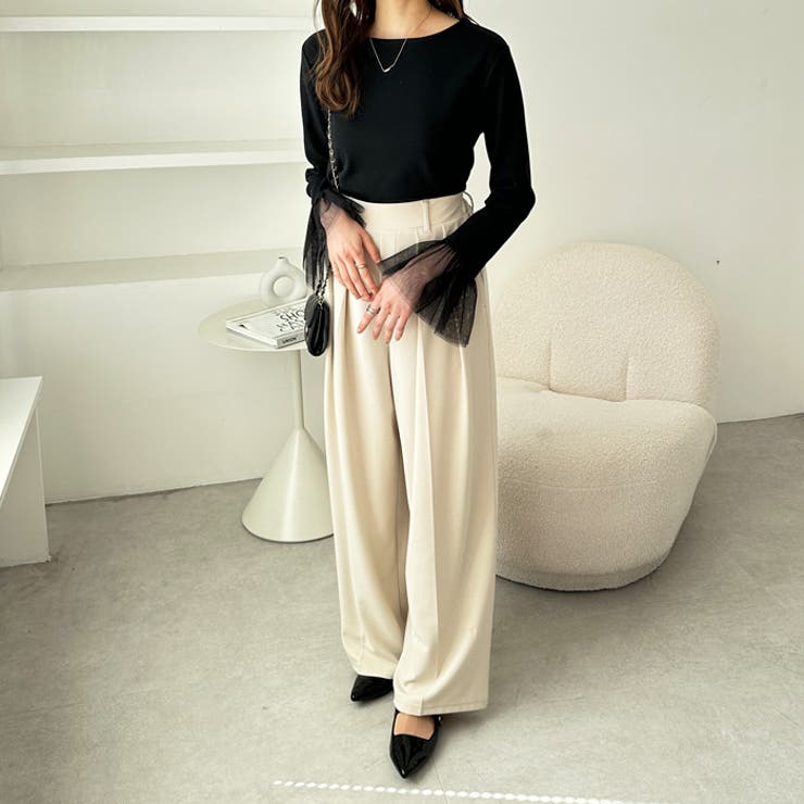 袖口異素材切替リブカットソー | GeeRA | 詳細画像6 