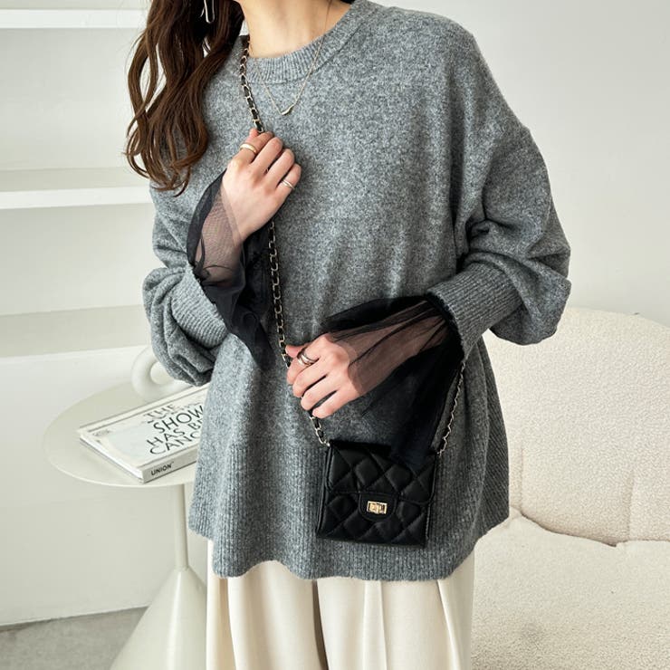 袖口異素材切替リブカットソー | GeeRA | 詳細画像7 