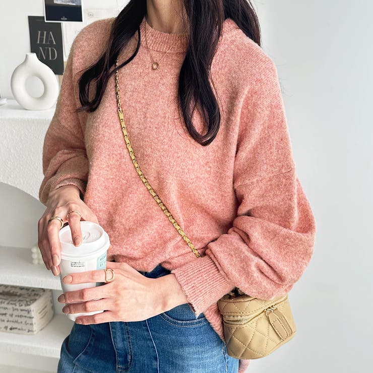 袖ボリュームミックスカラーオーバーニット | GeeRA | 詳細画像36 