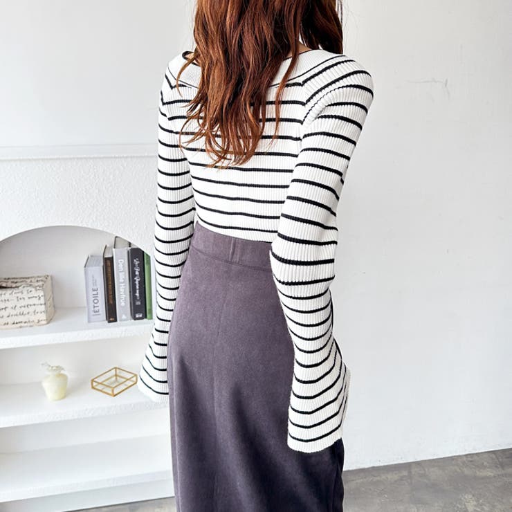 バレエネックフレアースリーブニット | GeeRA | 詳細画像4 