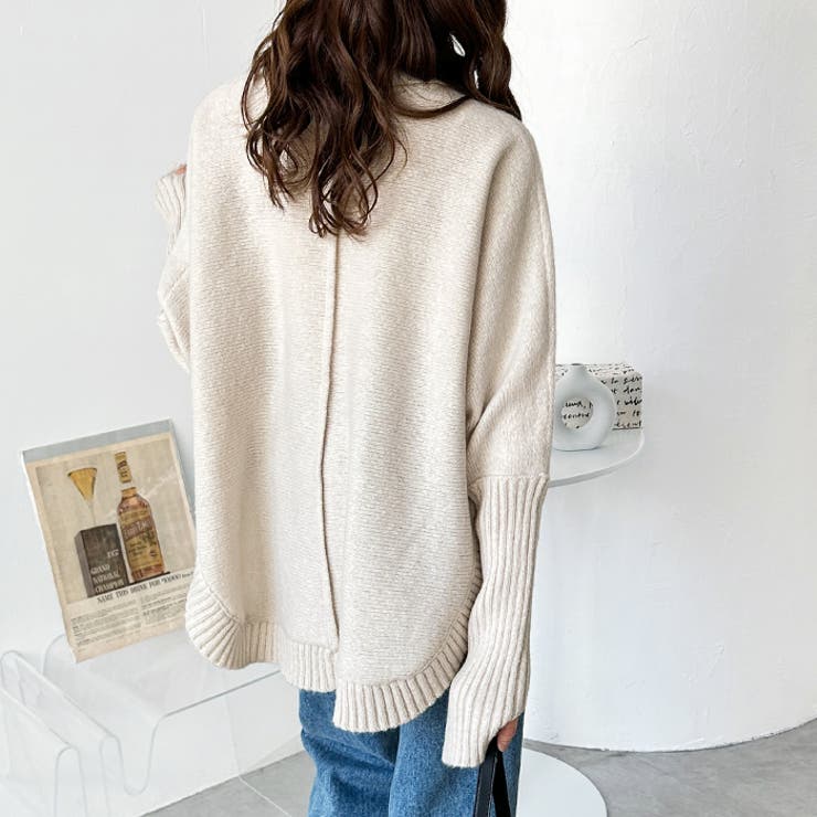 ハイネックラウンドヘム指穴ニット | GeeRA | 詳細画像10 