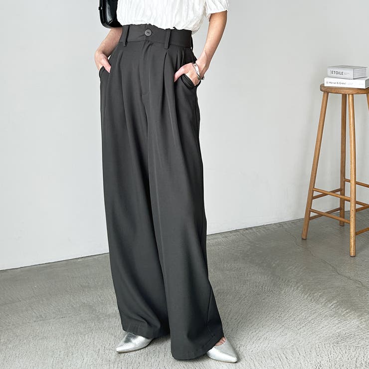 着心地抜群！ハイウエストダブルタックワイドパンツ | GeeRA | 詳細画像27 