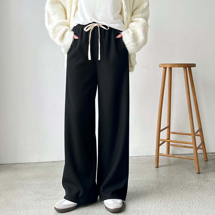 ふわふわあったか！裏起毛リブワイドパンツ | GeeRA | 詳細画像9 