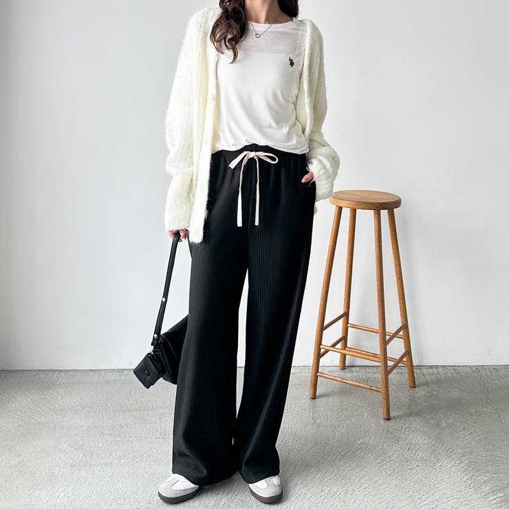 ふわふわあったか！裏起毛リブワイドパンツ | GeeRA | 詳細画像10 