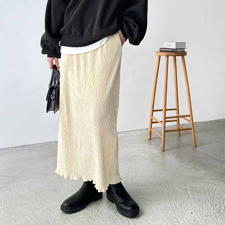 すっきり見え！ベロアプリーツロングスカート | GeeRA | 詳細画像6 