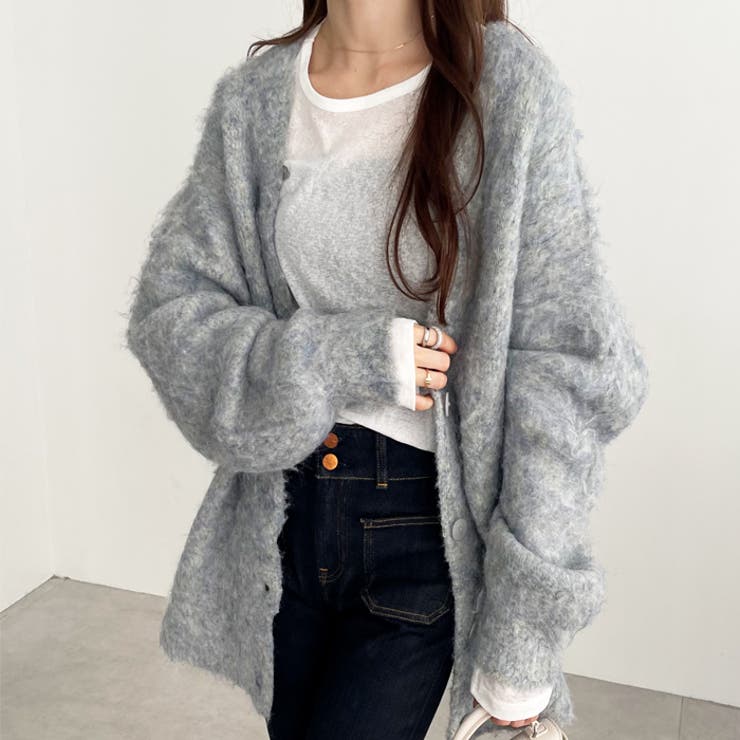 ブークレミックスシャギーカーディガン | GeeRA | 詳細画像4 