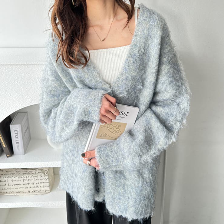 ブークレミックスシャギーカーディガン | GeeRA | 詳細画像9 