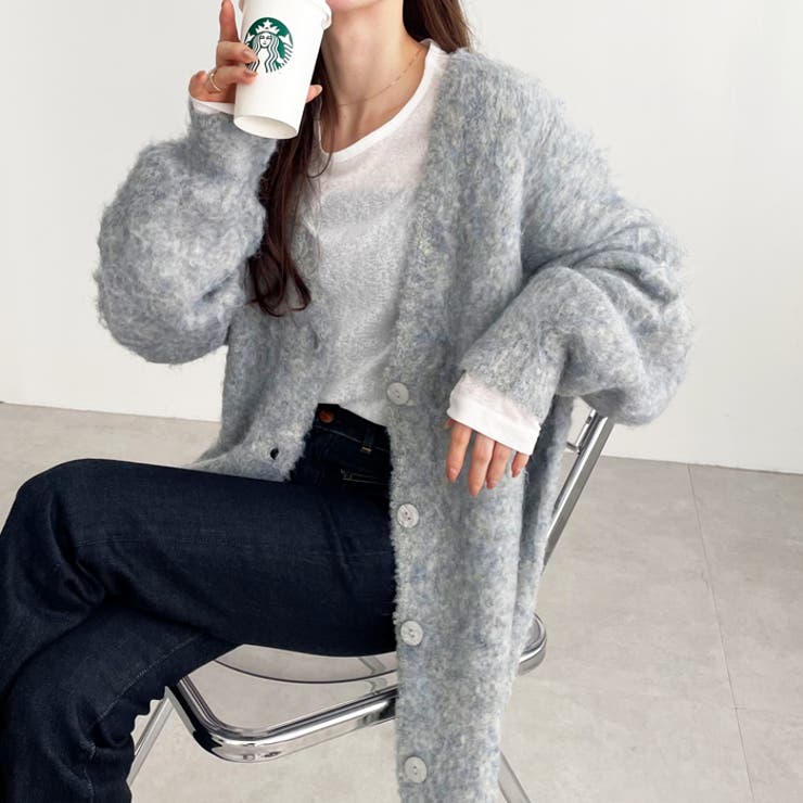 ブークレミックスシャギーカーディガン | GeeRA | 詳細画像6 