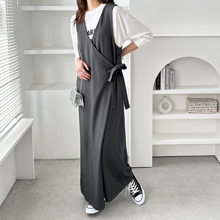 楽ちん！ウエストリボンラップオールインワン | GeeRA | 詳細画像6 