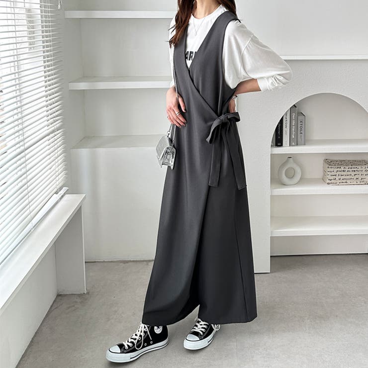 楽ちん！ウエストリボンラップオールインワン | GeeRA | 詳細画像7 